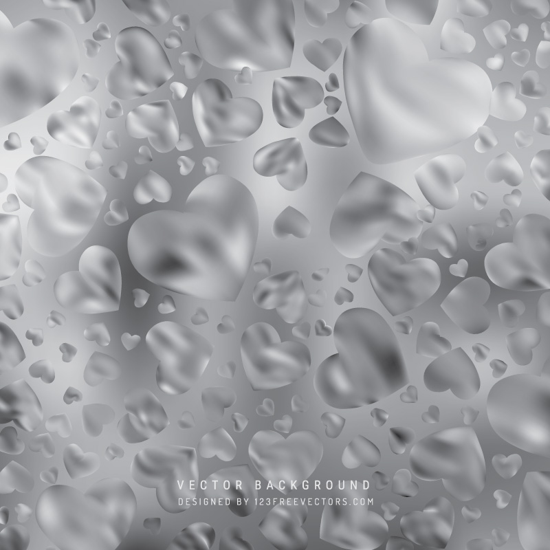 Abstract Gray Loving Heart Valentine Background
