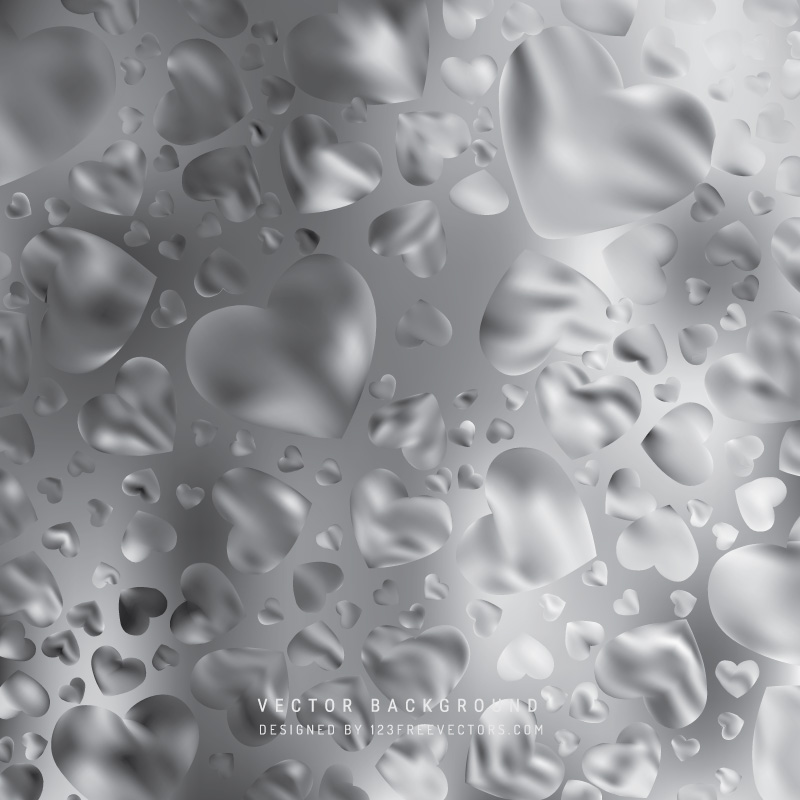 Gray Love Heart Background