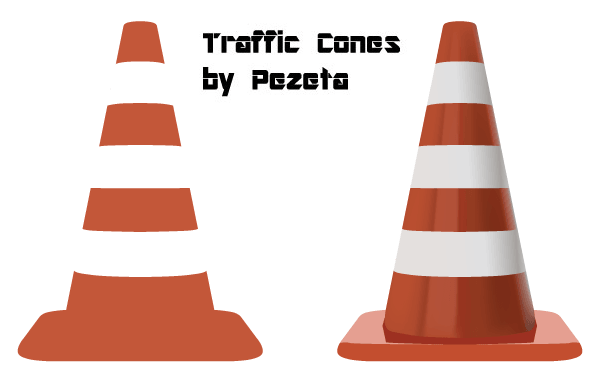 Free Traffic Cones Vector