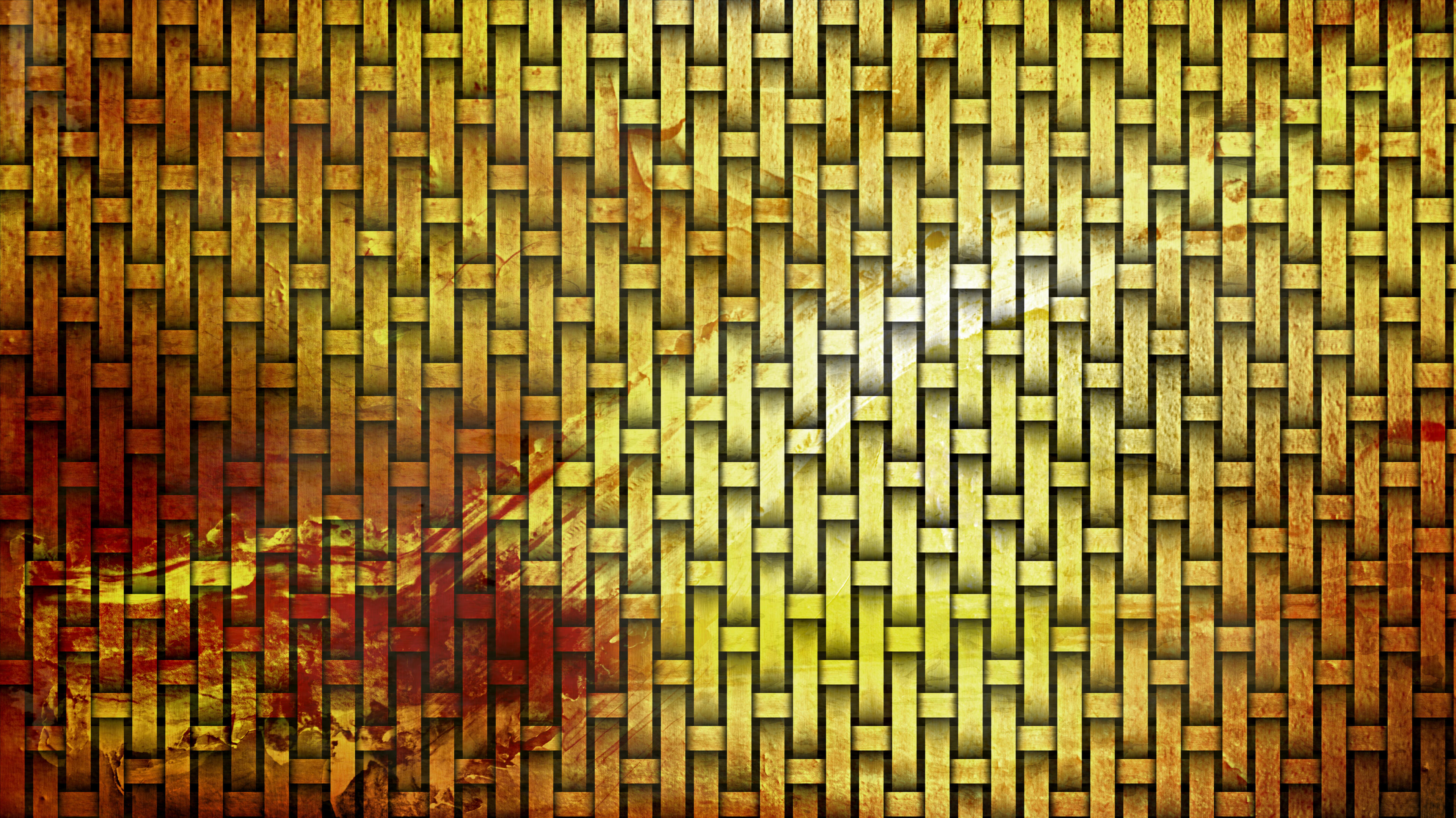 Woven Texture with Paint Splatter