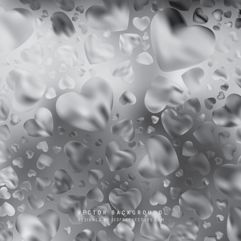 Abstract Gray Love Heart Background