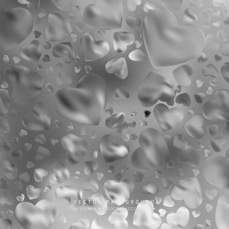 Gray Love Heart Background
