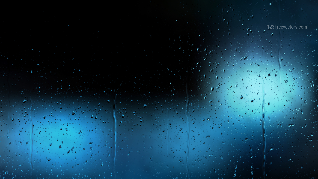 Black and Blue Water Drops Background