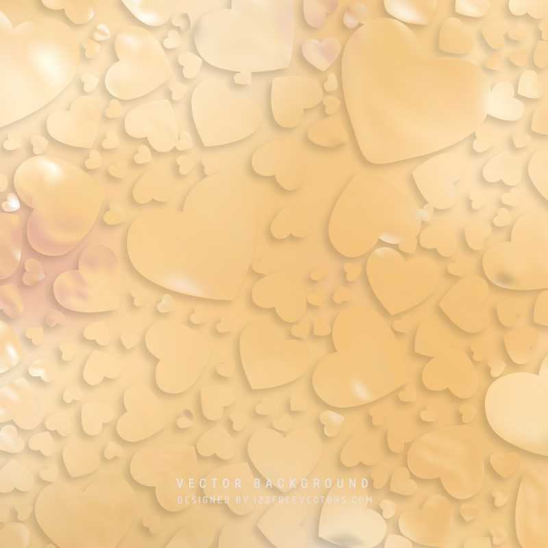 Light Orange Love Heart Background