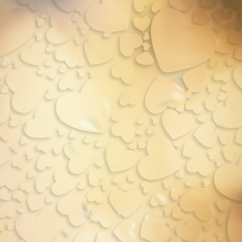 Valentines Day Light Orange Heart Background