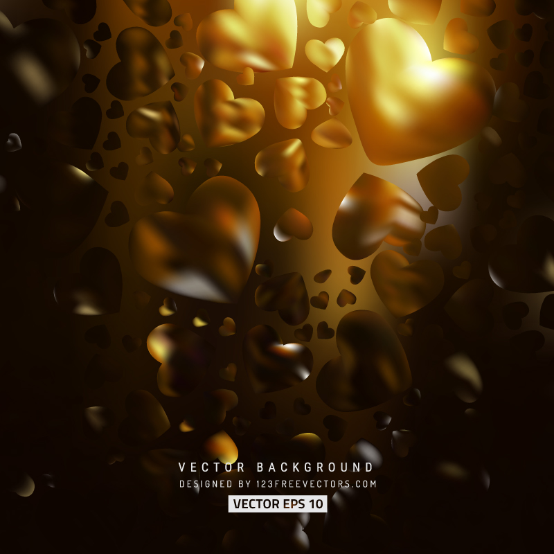Abstract Dark Orange Valentine Heart Background