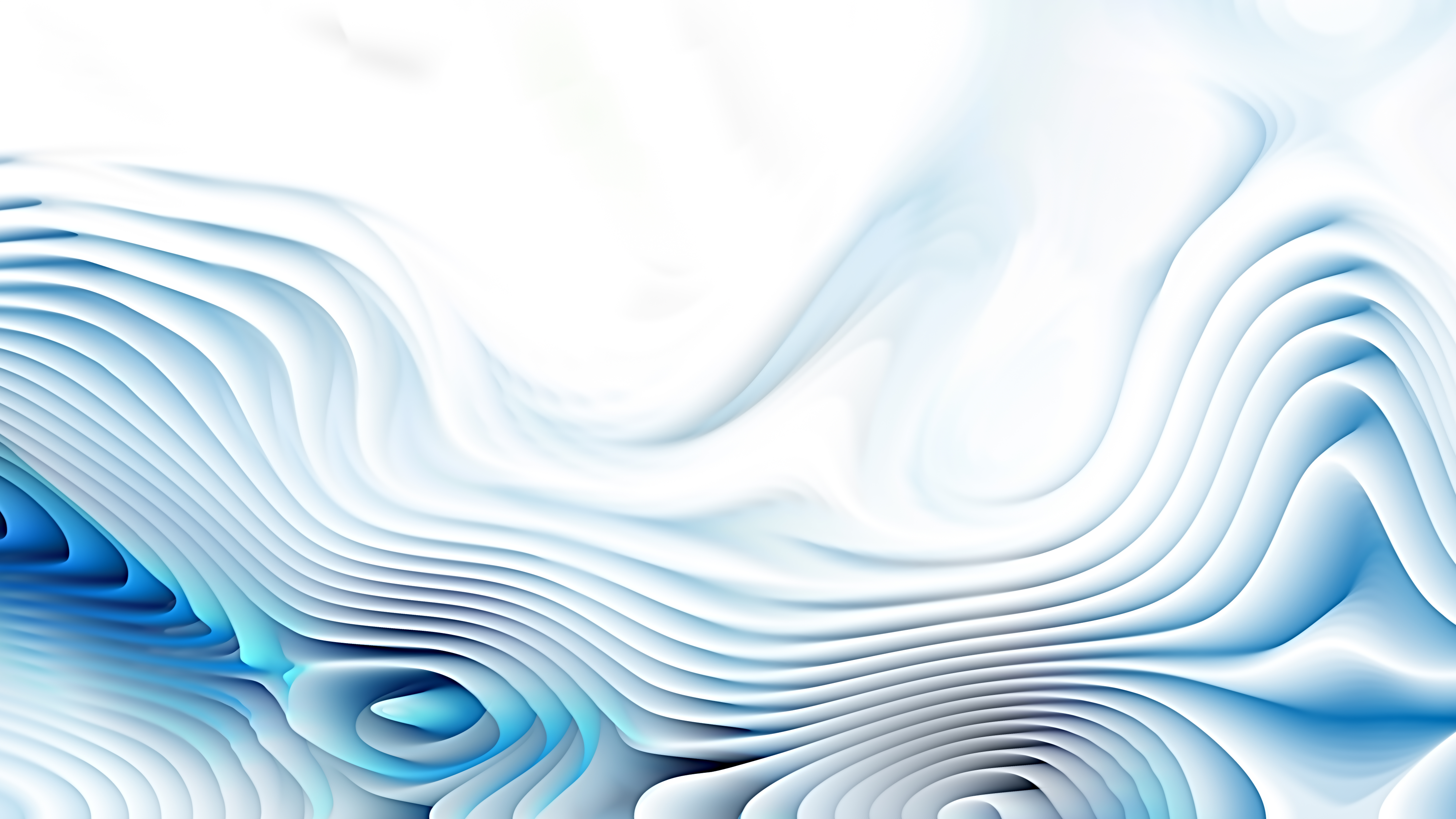 Free Blue and White 3d Abstract Curved Lines Background