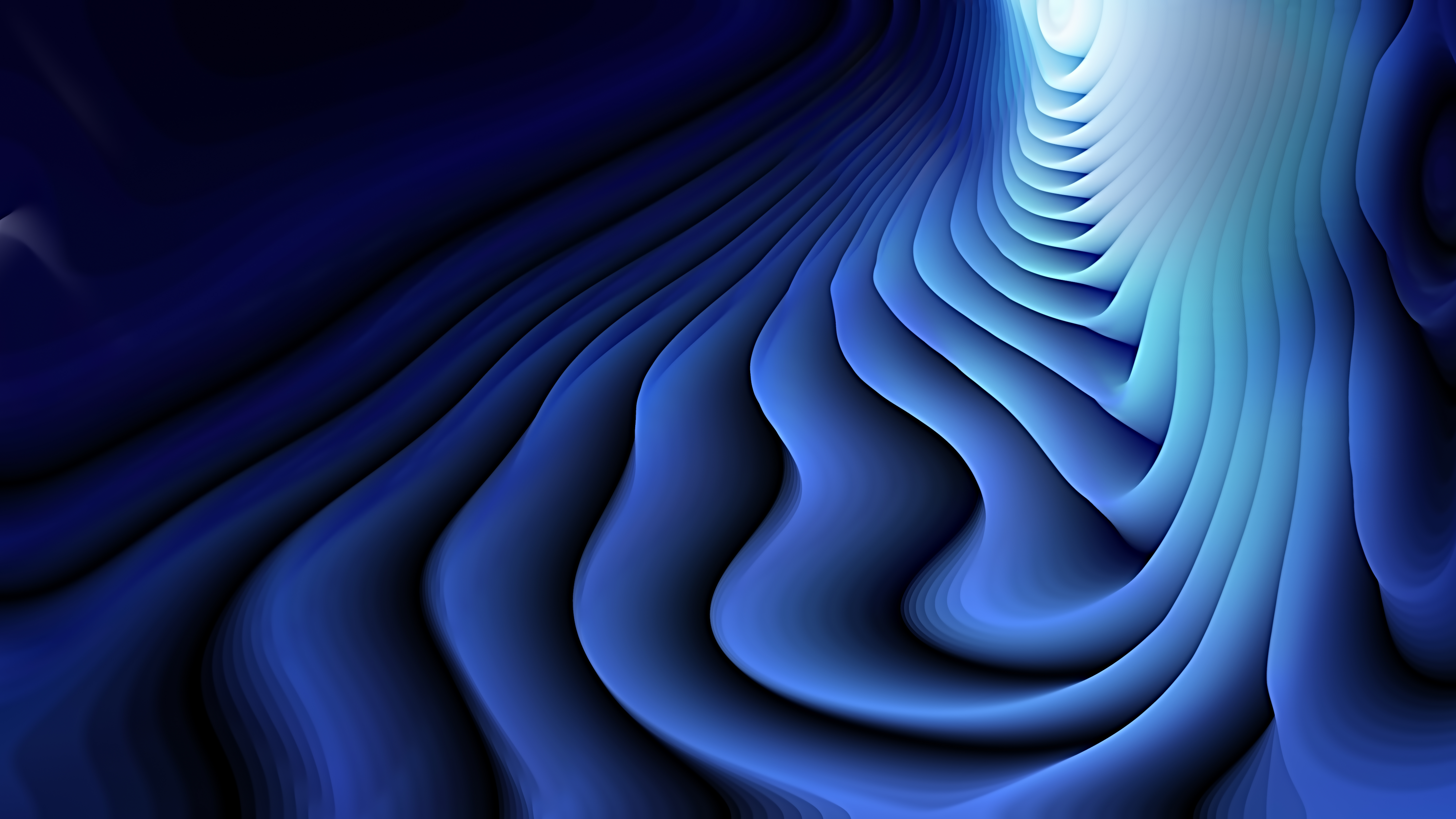 Free Abstract 3d Cool Blue Curved Lines Texture Background
