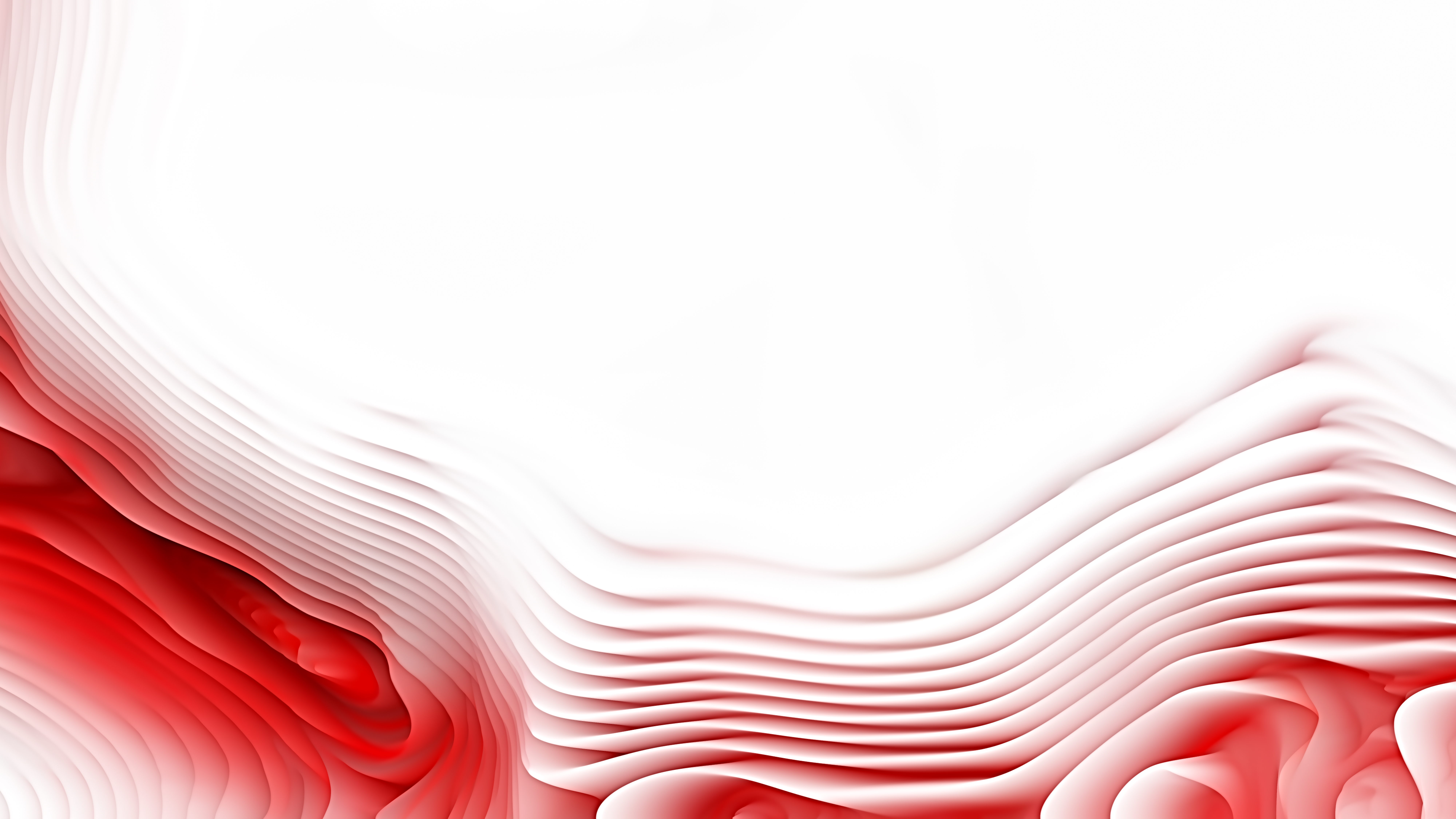 Free Red and White 3d Abstract Curved Lines Background