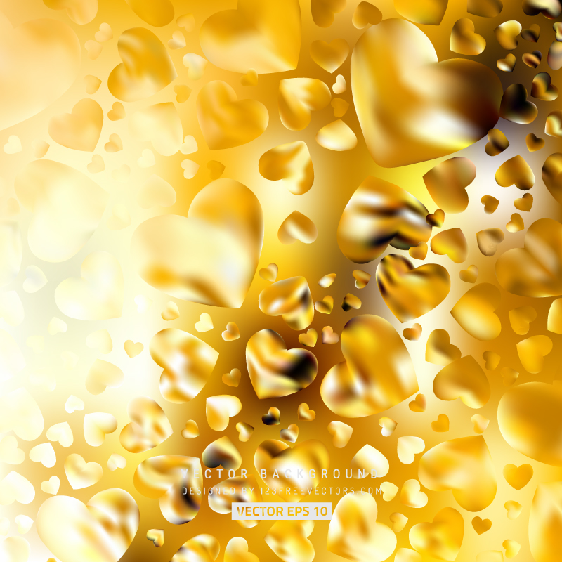 Abstract Valentines Day Orange Heart Background