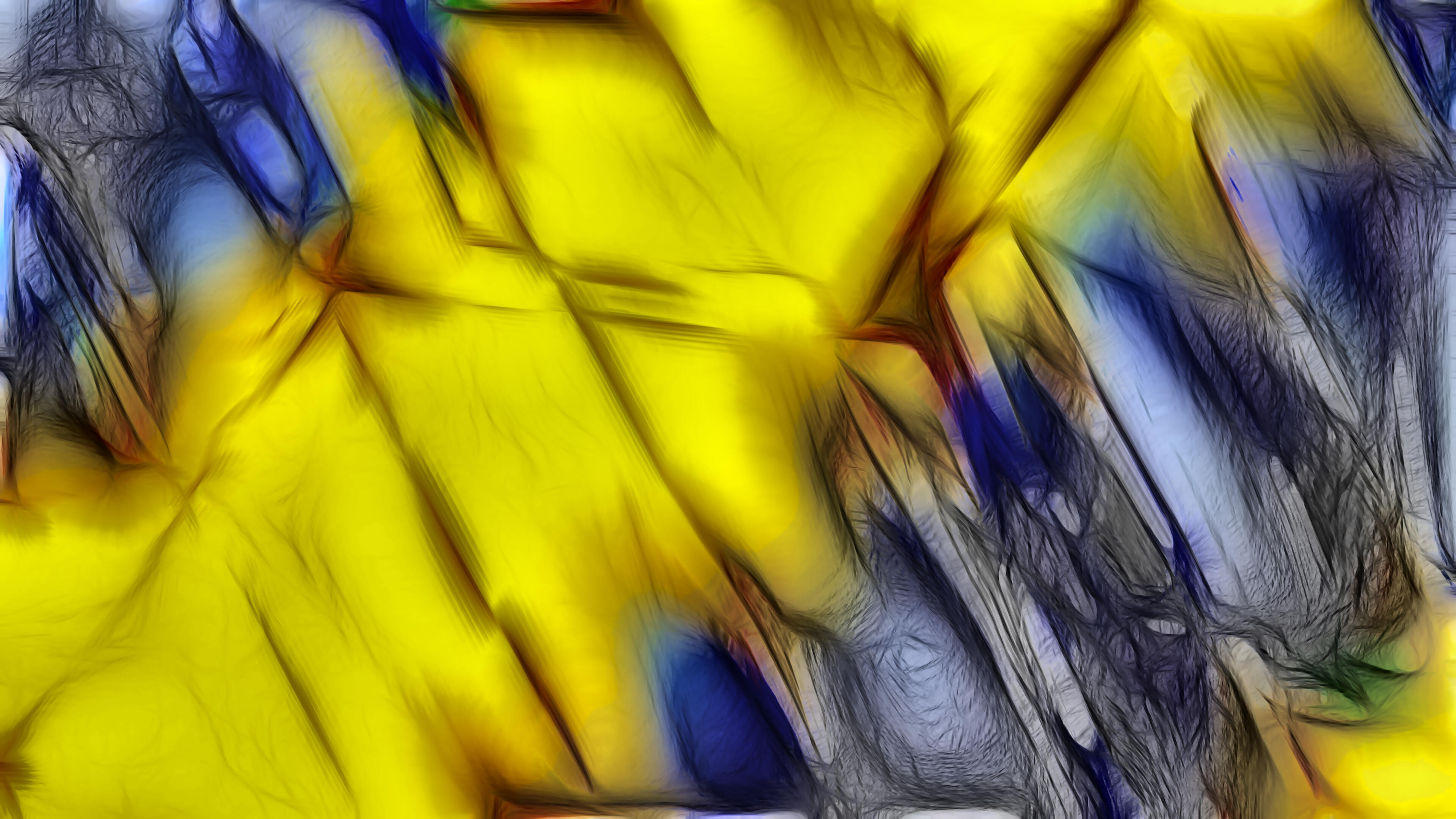 Abstract Geometric Yellow