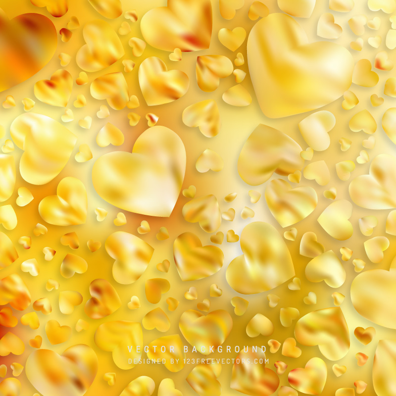 Abstract Orange Heart Background