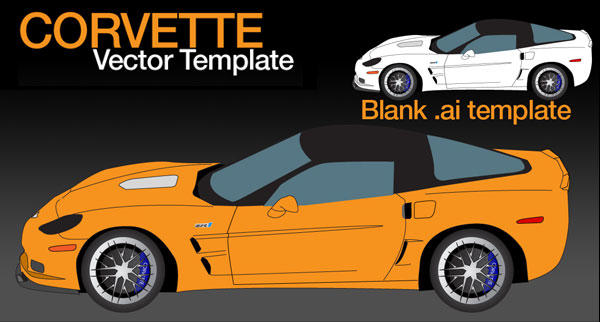 Corvette ZR1 Free Vector Template