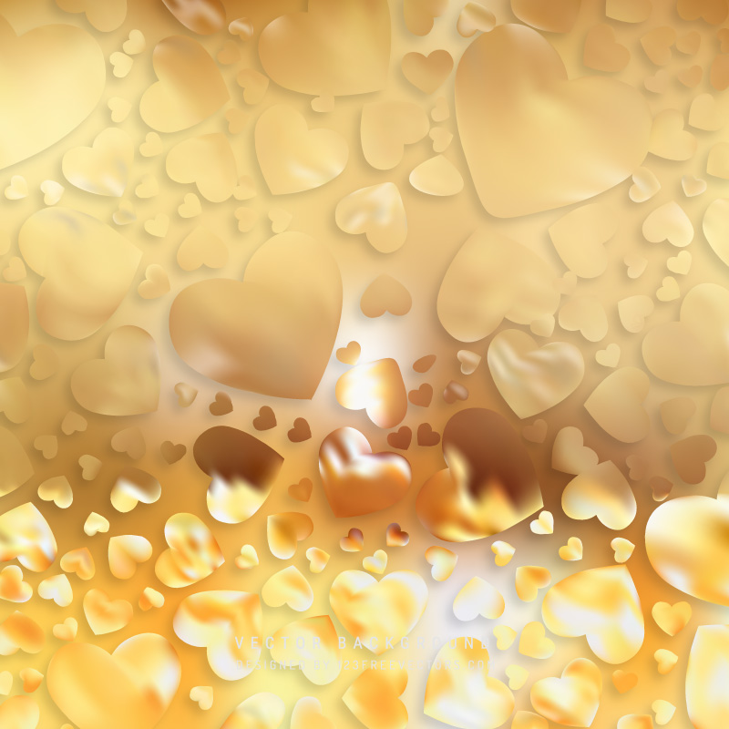Valentines Day Orange Heart Background