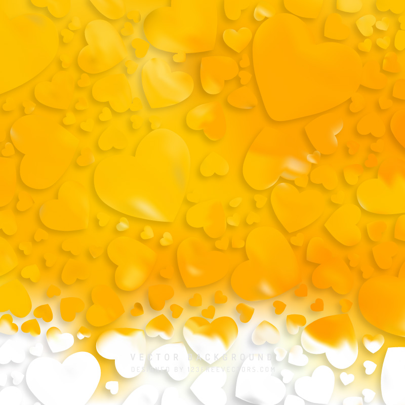 Abstract Orange Heart Background