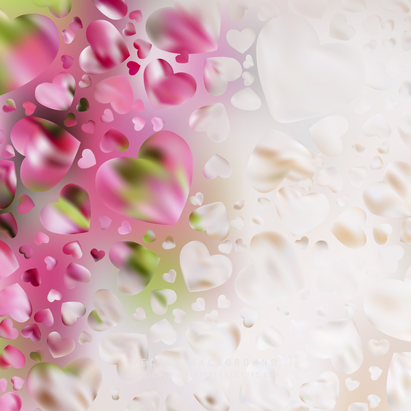 Abstract Valentines Day Pink Beige Heart Background