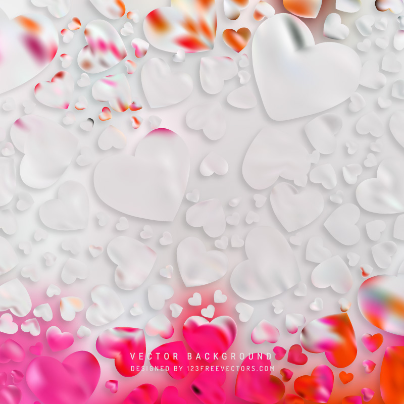 Pink Gray Valentine Heart Background