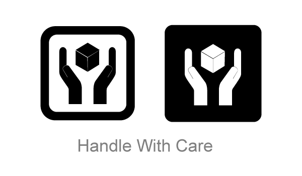 Handle with Care Symbol Vector Art Free