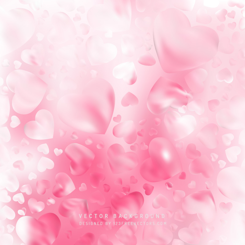 Abstract Light Pink Loving Heart Valentine Background