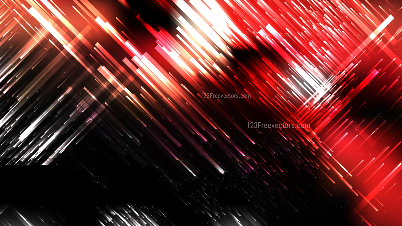 Red Black and White Chaotic Random Lines Abstract Background