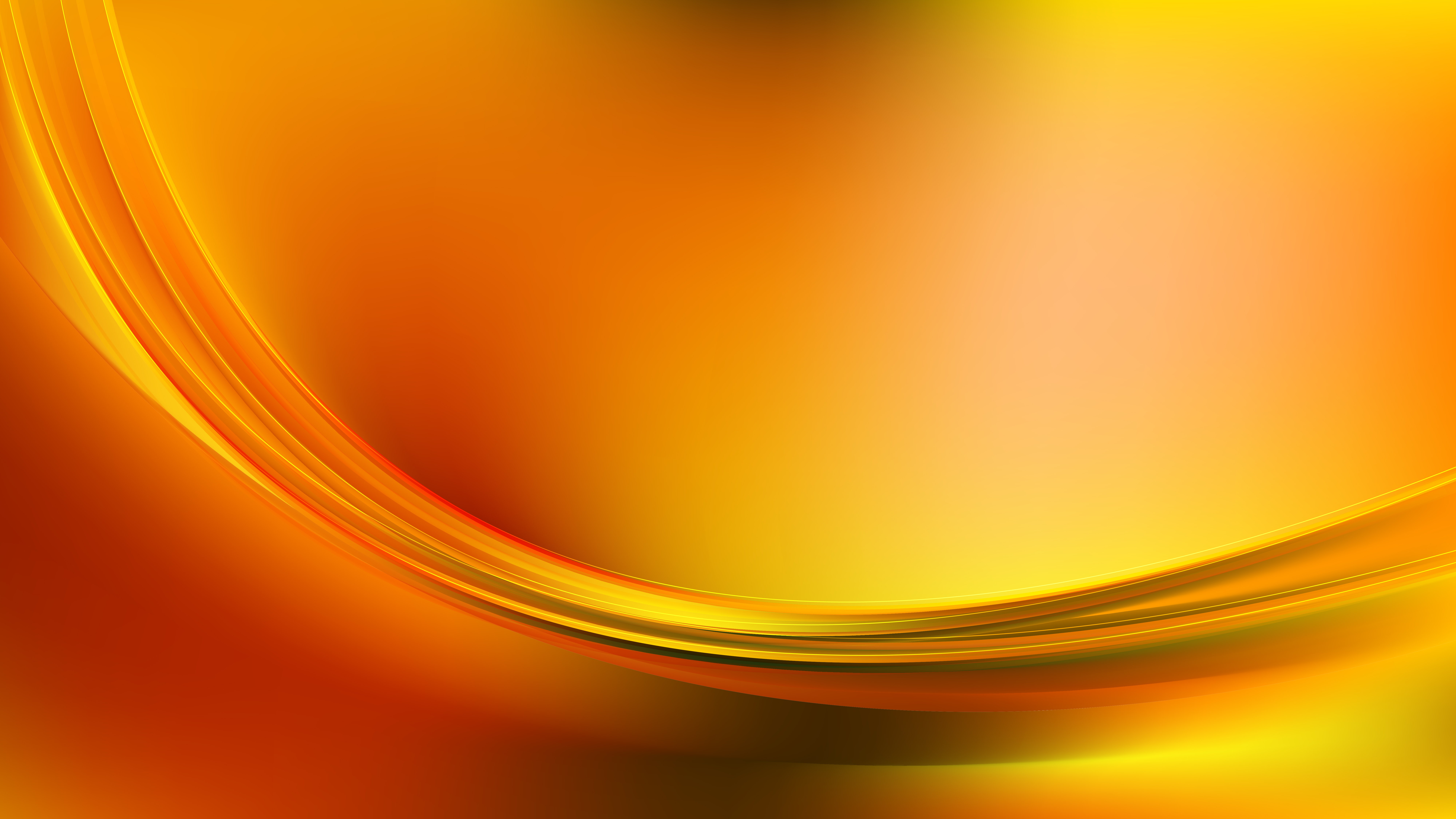 Free Abstract Orange and Yellow Wave Background