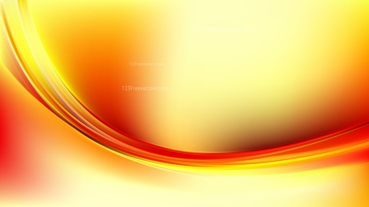 Glowing Red and Yellow Wave Background