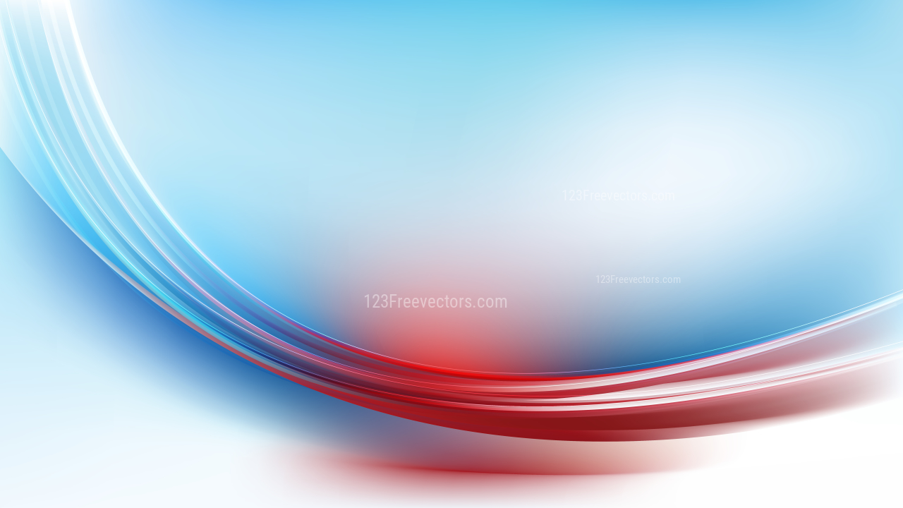 Red White and Blue Abstract Wavy Background