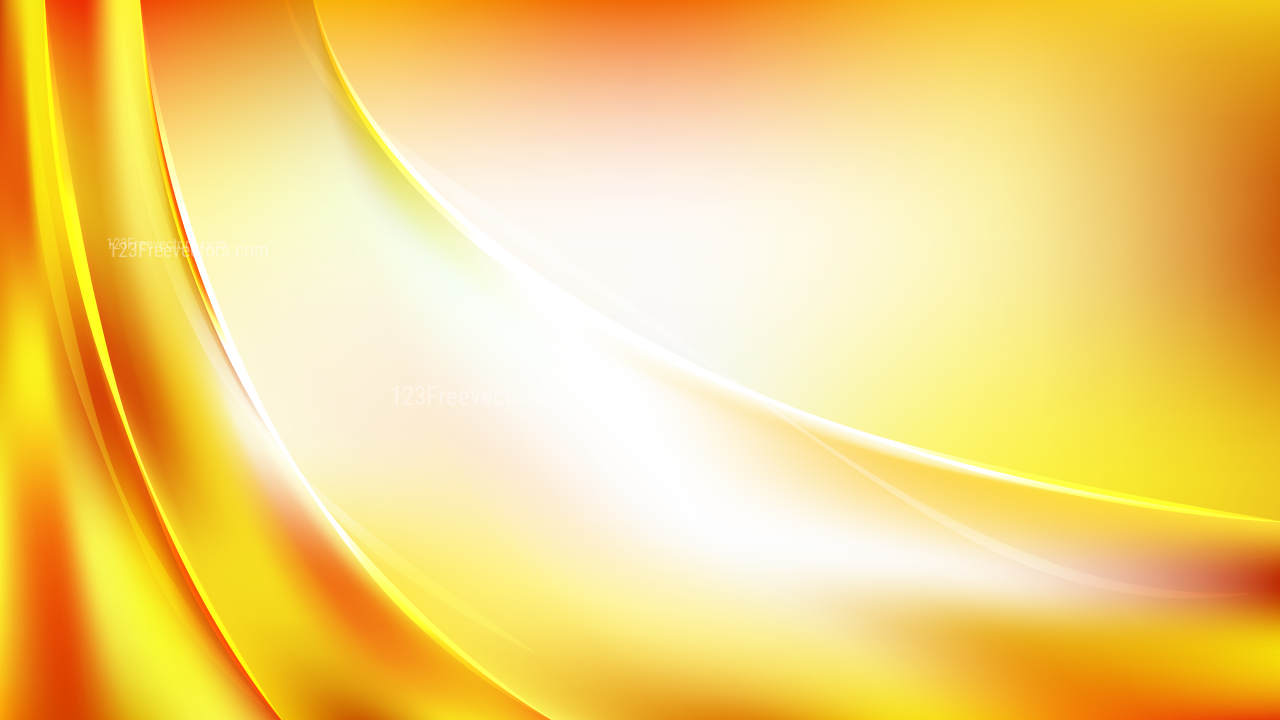 Abstract Red White and Yellow Shiny Wave Background Vector Illustration