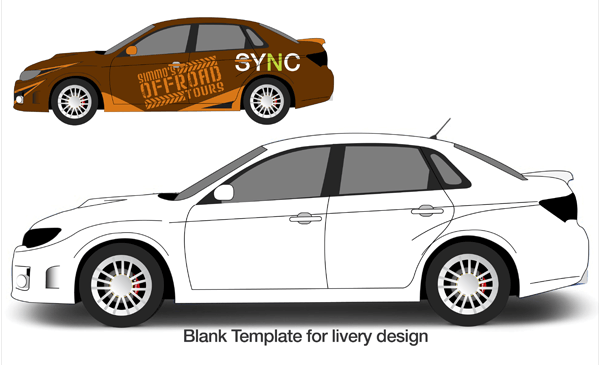 Subaru WRX Free Vector Template