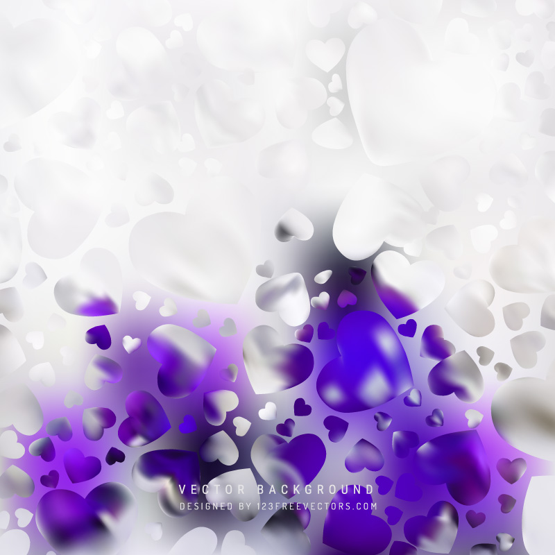Abstract Light Purple Loving Heart Valentine Background