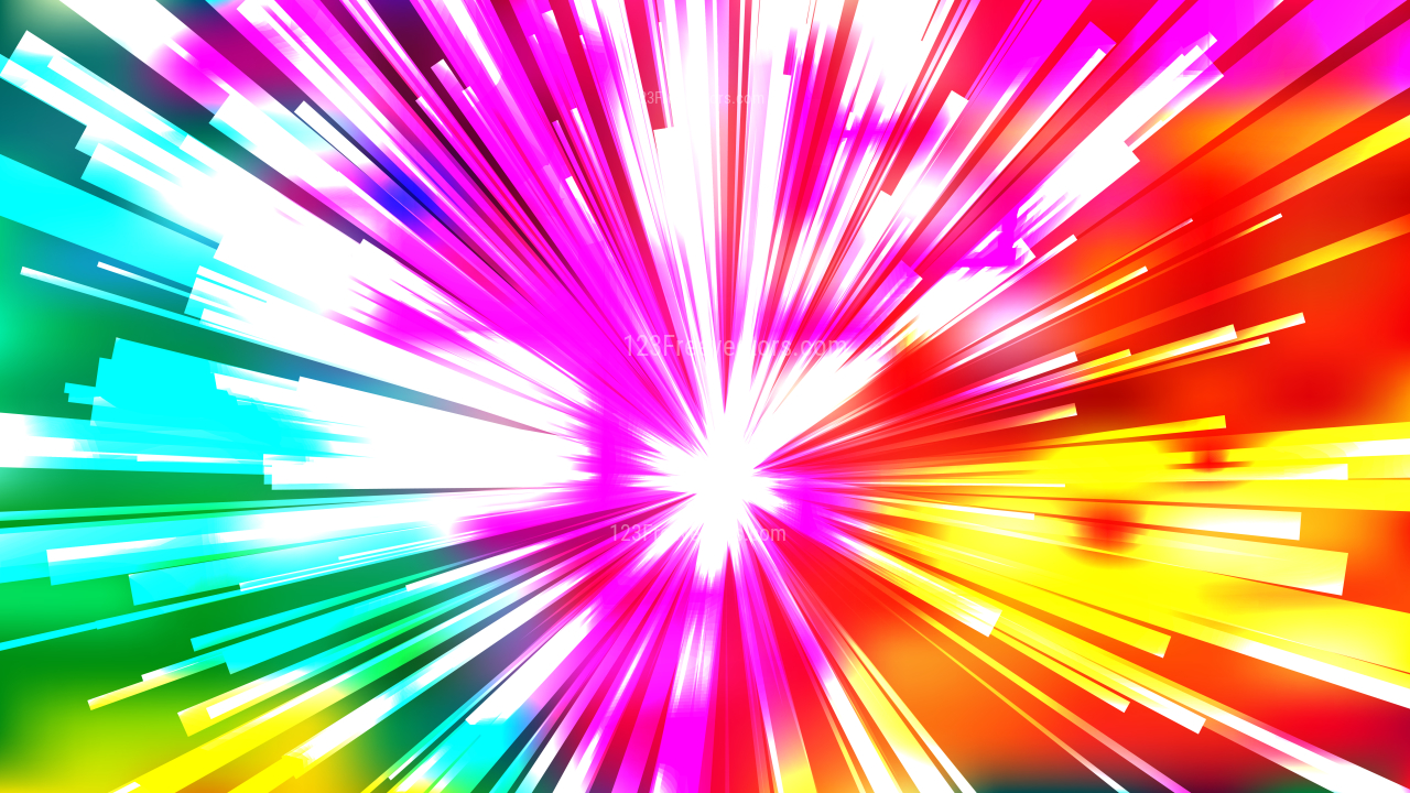 Abstract Red Yellow And Green Rays Background Template