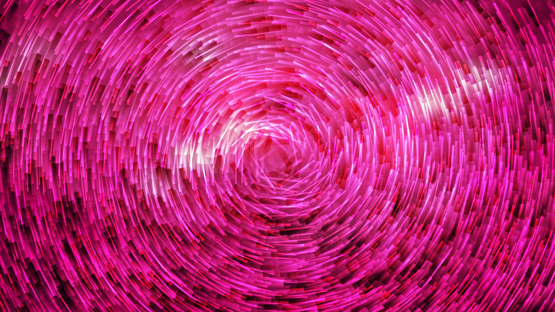 Hot Pink Circular Lines Background