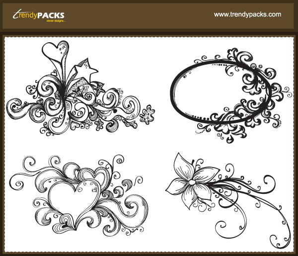 Free Hand Drawn Vector Ornaments