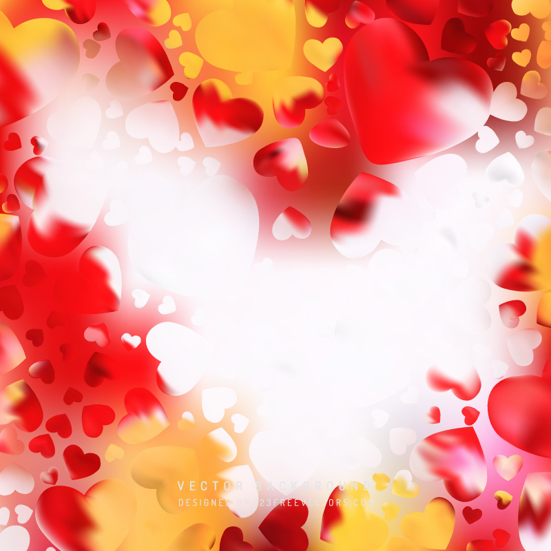 Valentines Day Red Yellow Heart Background