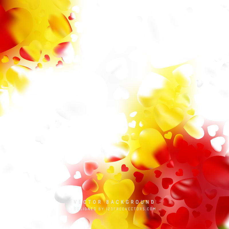 Red Yellow Heart Background