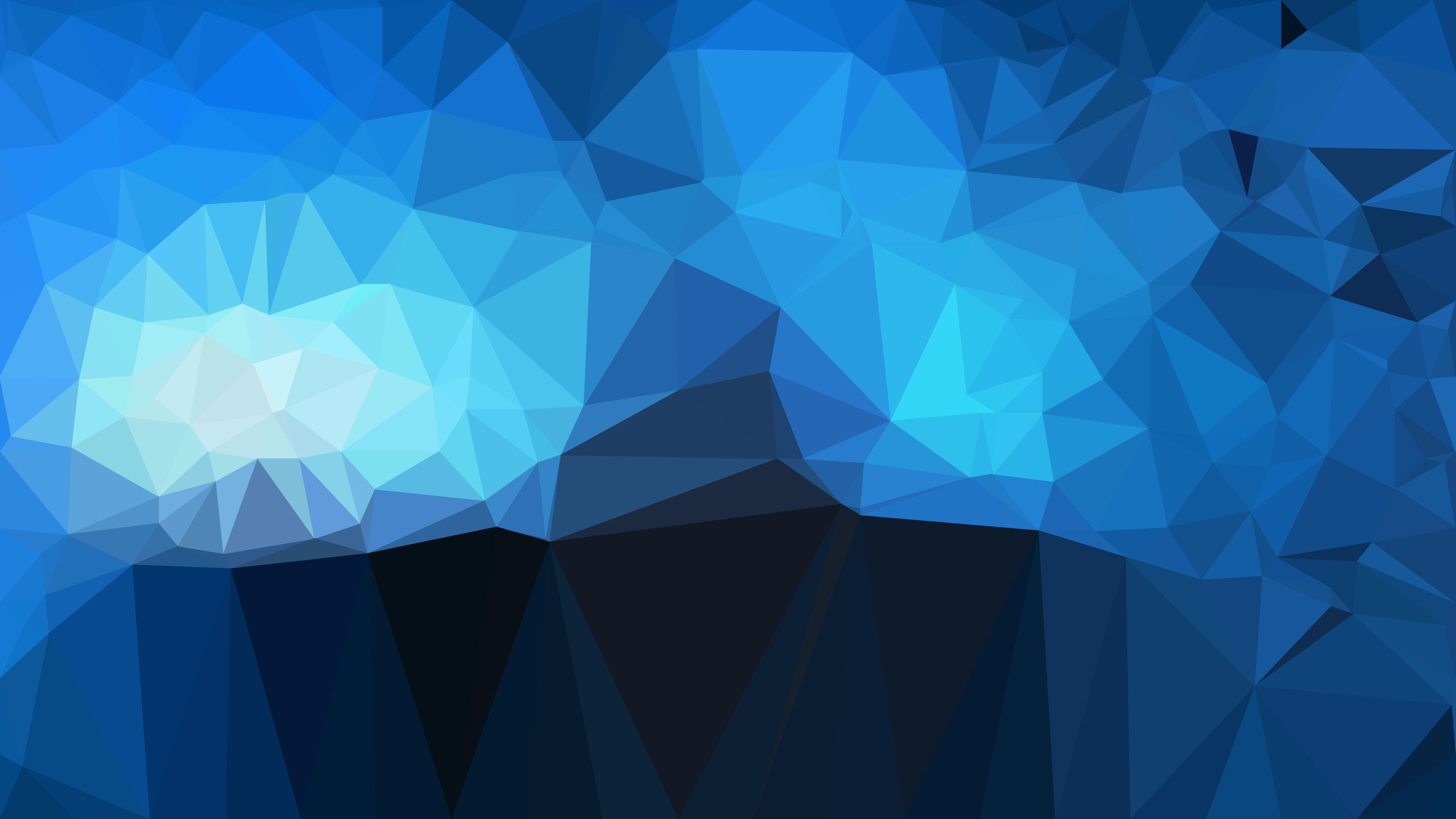 Abstract Black and Blue Polygon Background Vector