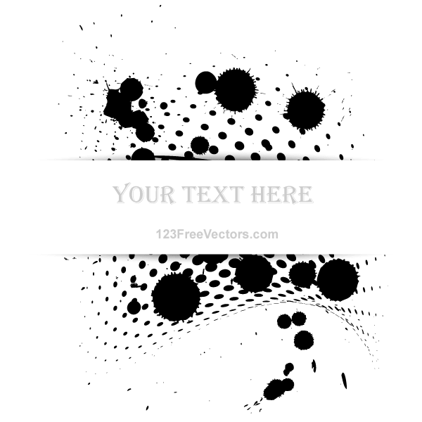 Paint Splash Halftone Vector Banner