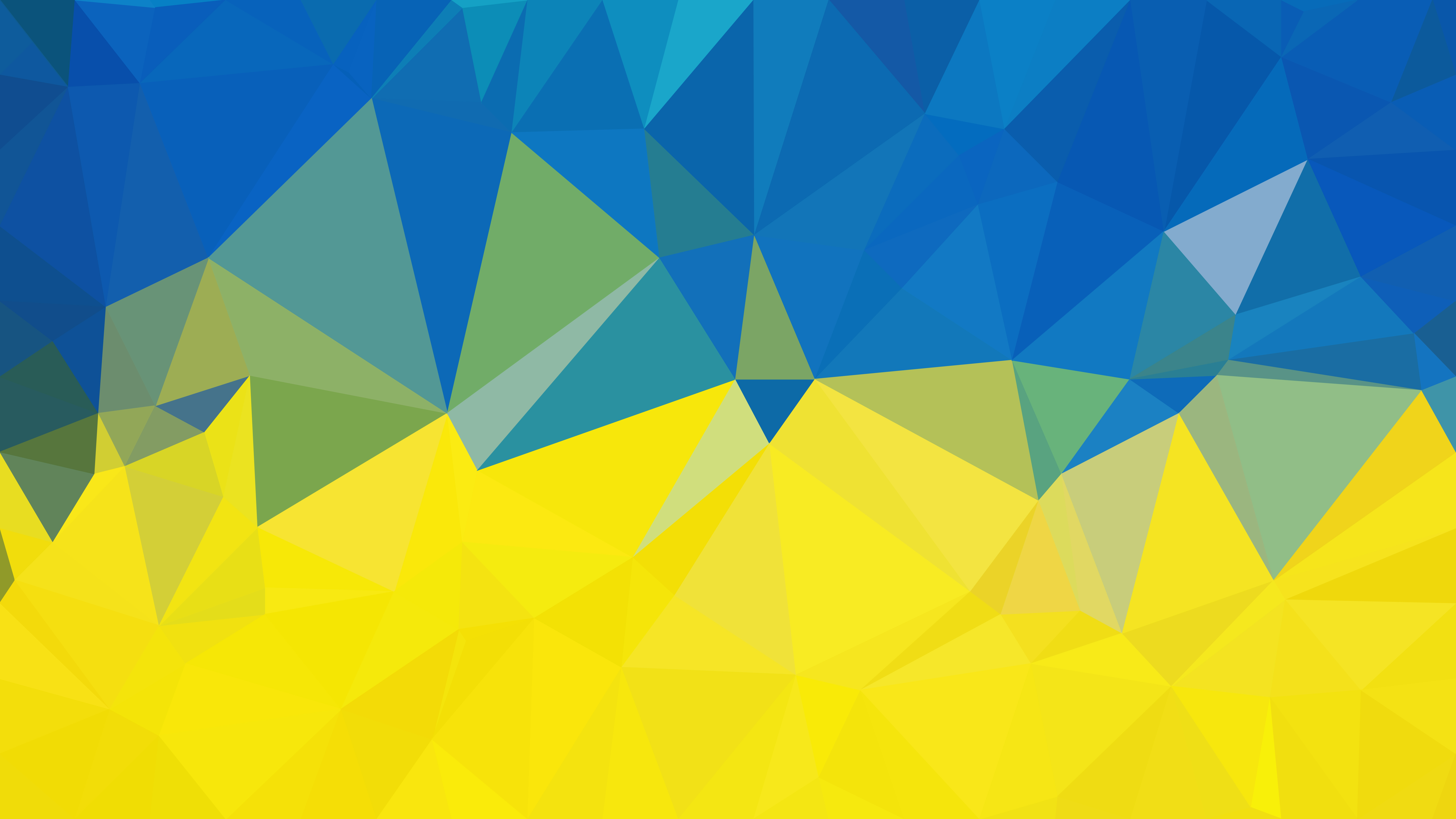 Free Abstract Blue and Yellow Polygonal Triangle Background