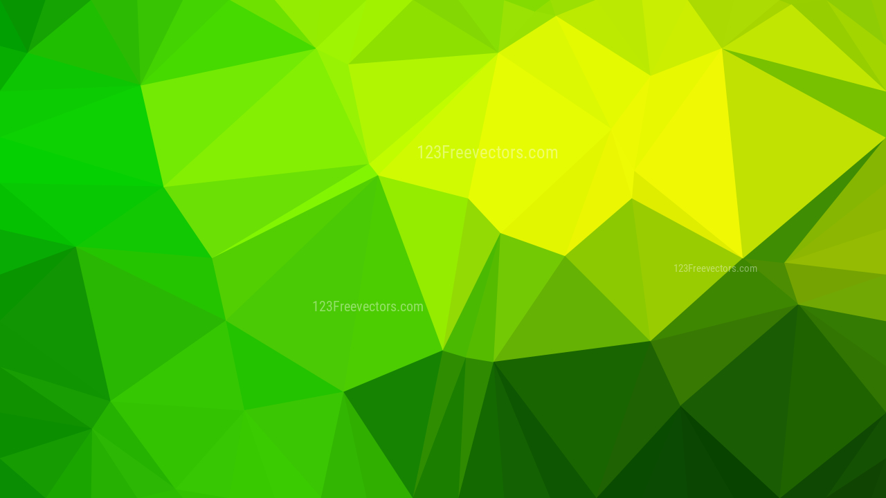 Green and Yellow Polygonal Abstract Background Design Vector Illustration