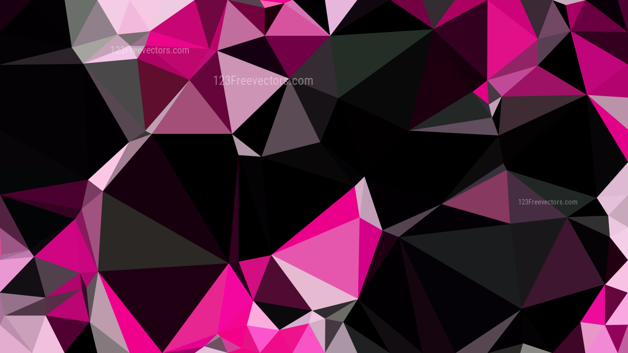 Abstract Pink and Black Polygonal Background Design