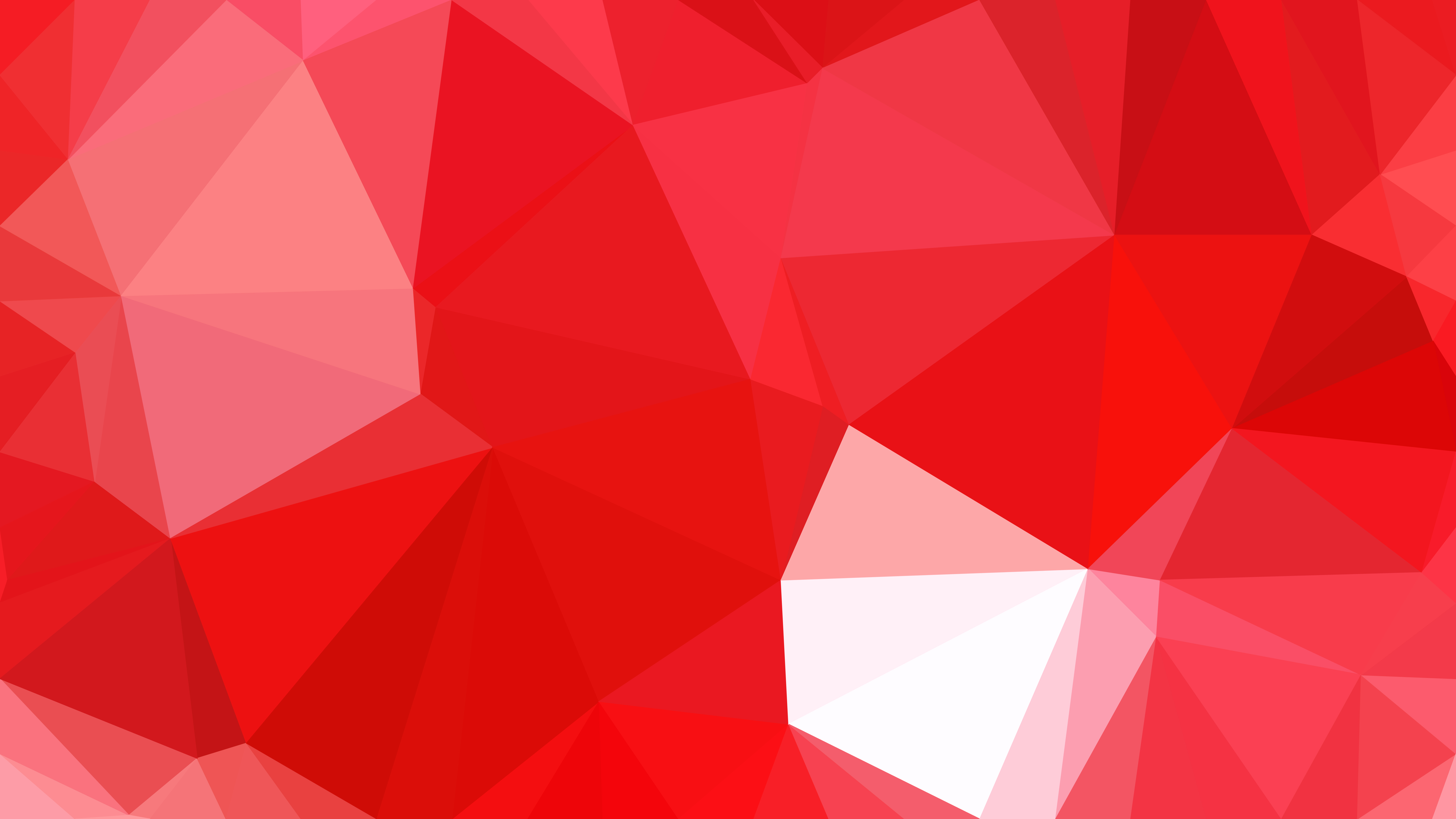 Red and White Polygonal Illustration