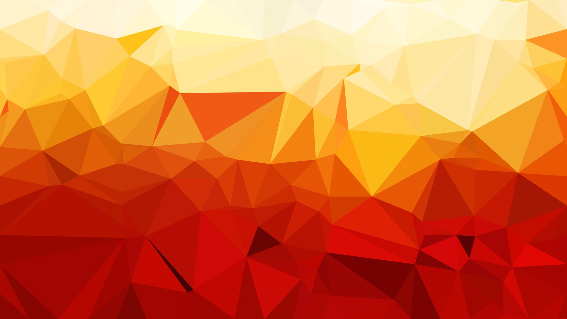 Abstract Red and Yellow Polygonal Background