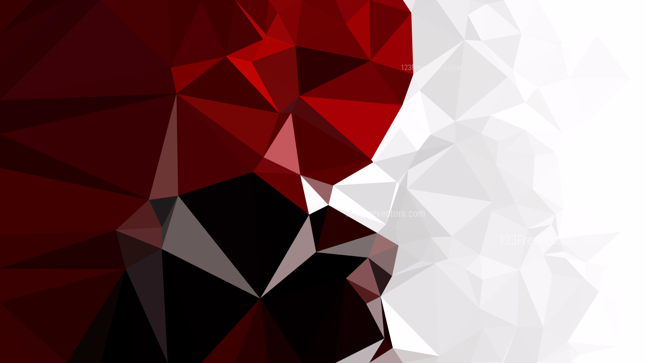 Red Black and White Polygon Pattern Abstract Background Vector Image