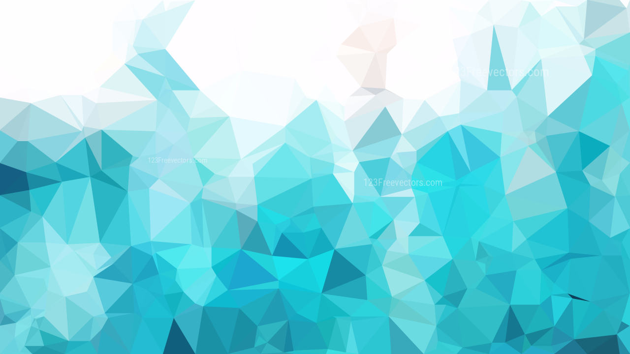 Turquoise And White Polygonal Background Template Illustrator