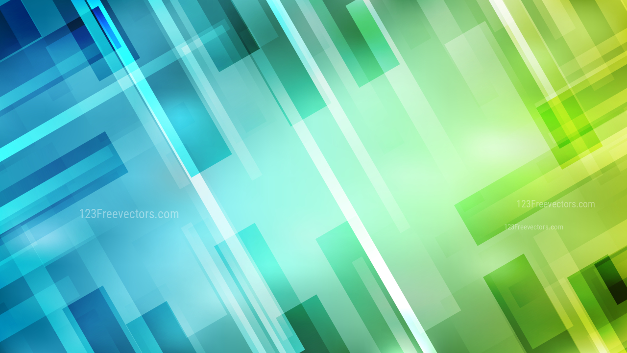 Abstract Geometric Blue and Green Background