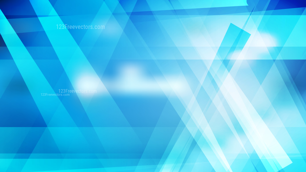 Geometric Abstract Blue and White Background