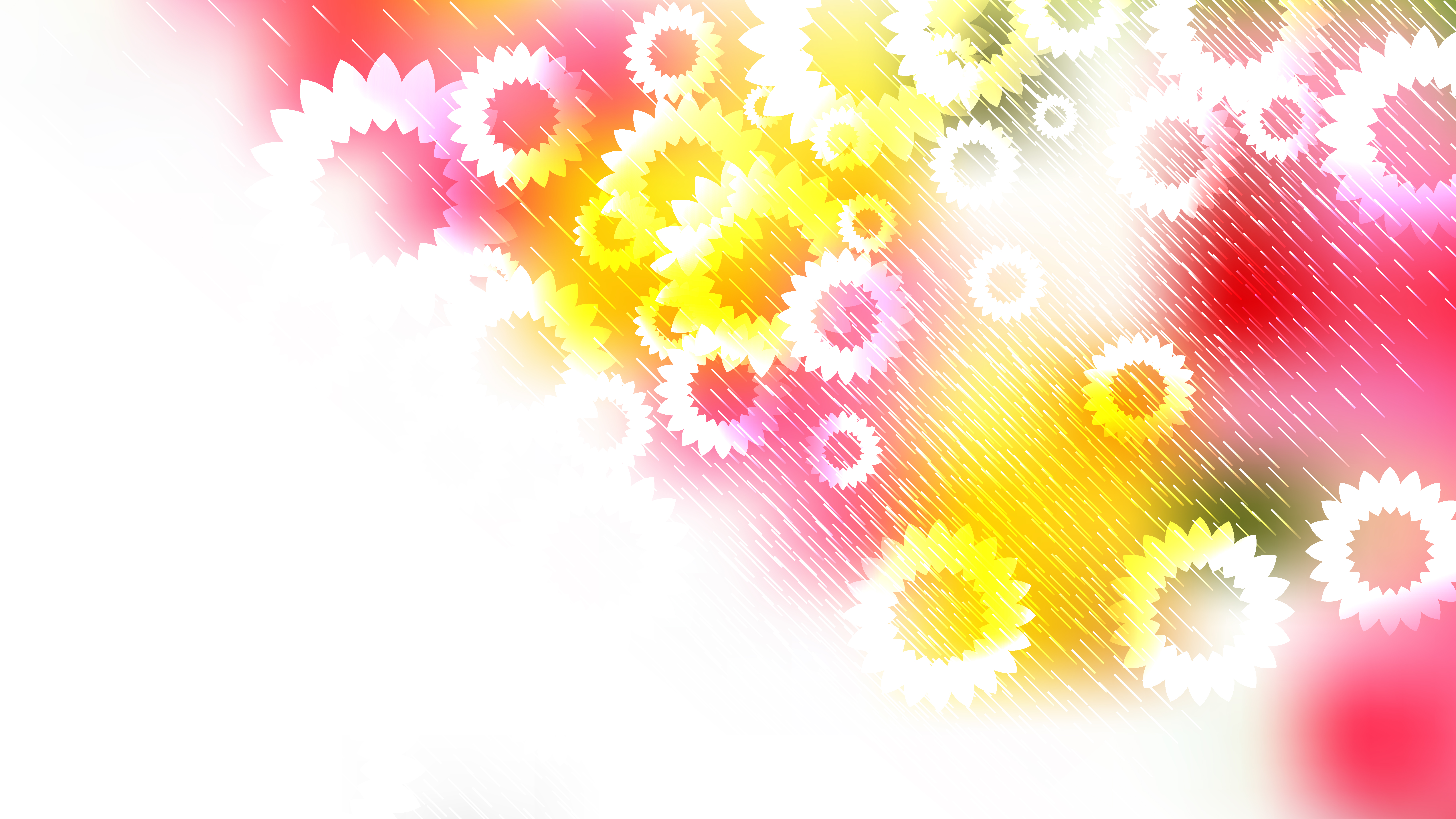 Free Pink Yellow And White Flower Background Design