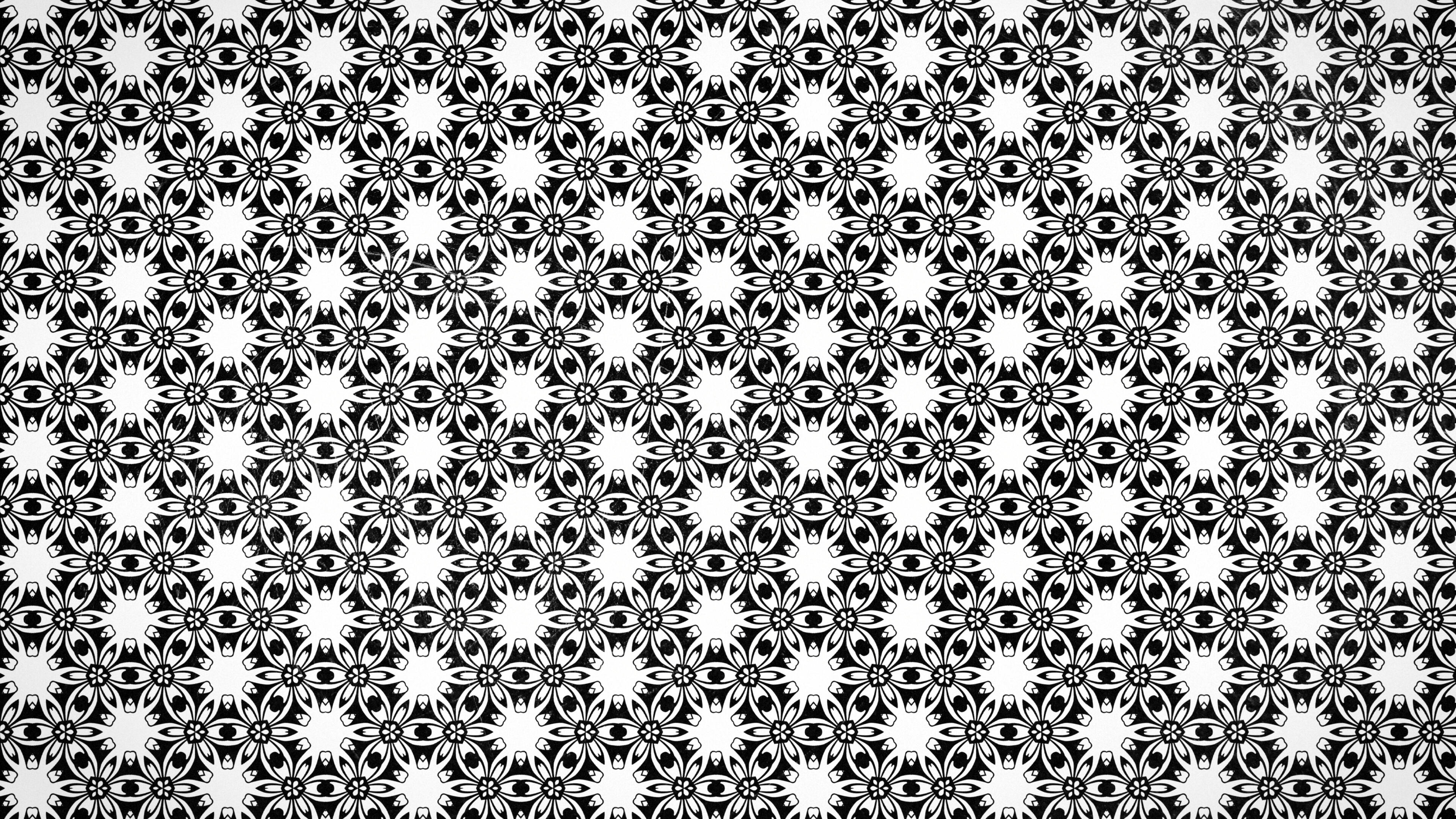 Free Black And White Vintage Floral Seamless Pattern Wallpaper Design Template