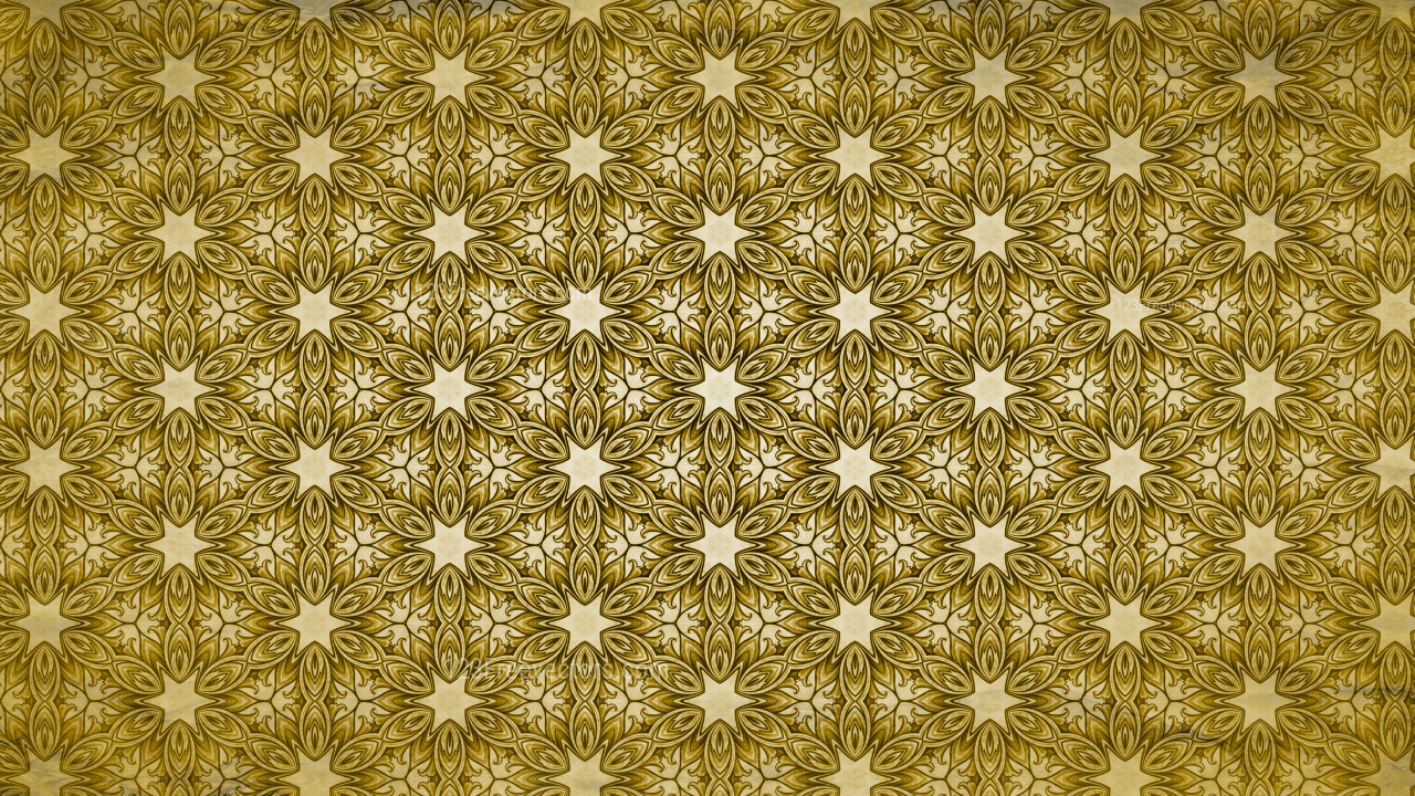 Gold Vintage Floral Pattern Texture Background Template