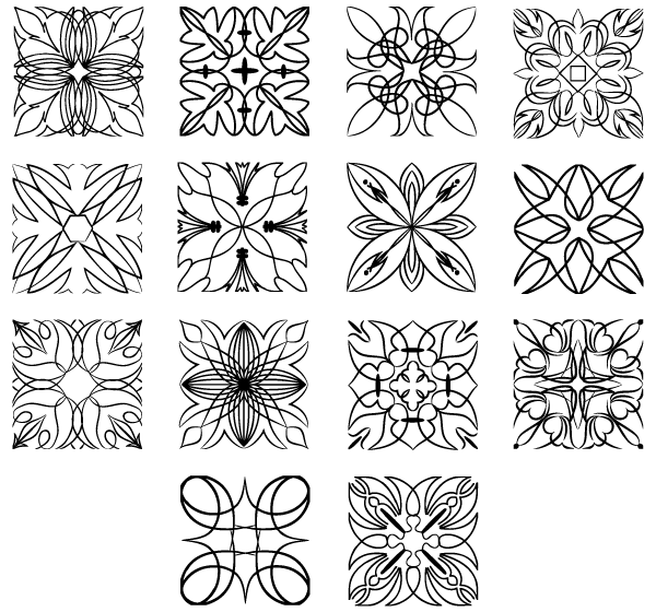 Square Ornaments Free Vector Pack